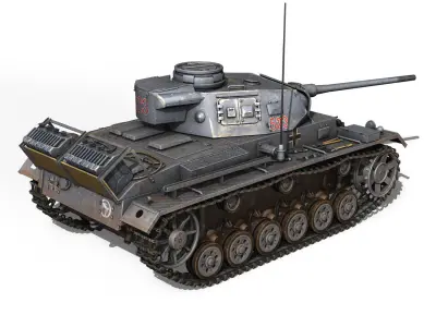 PzKpfw III - Ausf J - 523 3D model