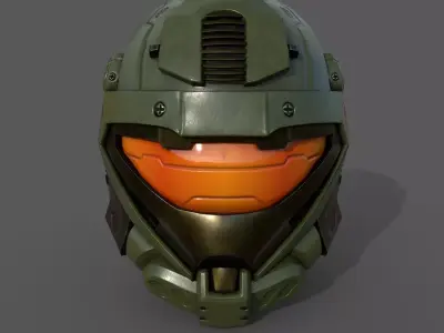 Helmet scifi military 3d model Low-poly 3D model
