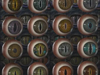 Creature Eyes Vol 09 - PBR Low-poly 3D model