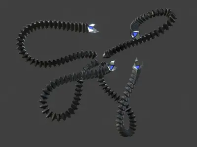 Animated Robotic Arm With Glass Claws Free low-poly 3D model