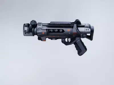 Stylized Sci-Fi Shotgun - Low Poly 3D Weapon Model Free 3D model