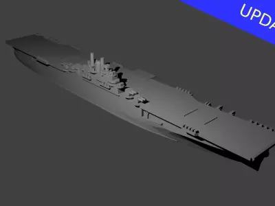US Essex Class Aircraft Carrier 3D print model