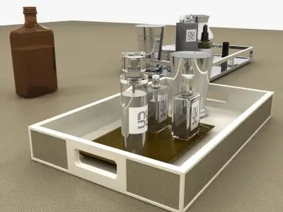 bathroom accessories set 3D model