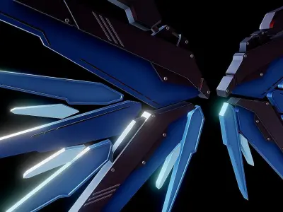 Robot Wings Low-poly 3D model