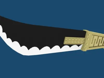 ONE PIECE Whitebeards Weapon Low-poly 3D model