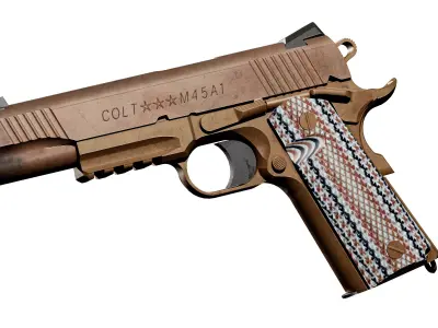 COLT M45A1 1911 PISTOL Low-poly 3D model