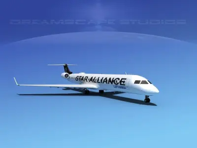 Bombardier CRJ900 Star Alliance 3D model