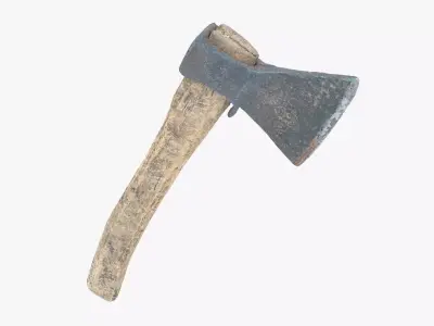  Axe Little Low-poly 3D model