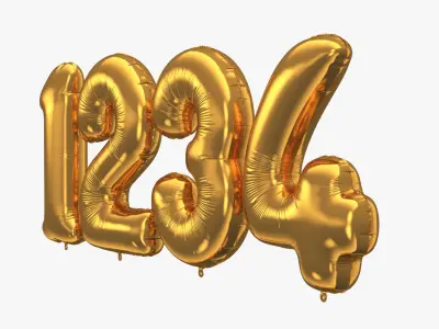 Number balloons 3D model