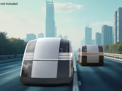 Self-Driving Retrofuturistic Electric Car 3D model