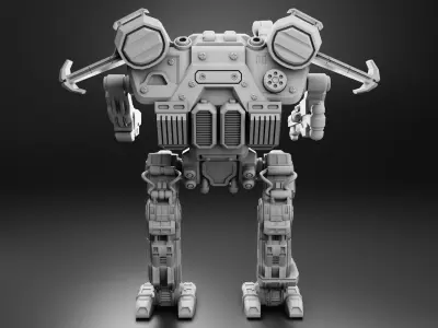 Robo-Tank 3D Print model warhammer armoured vehicle 3D print model