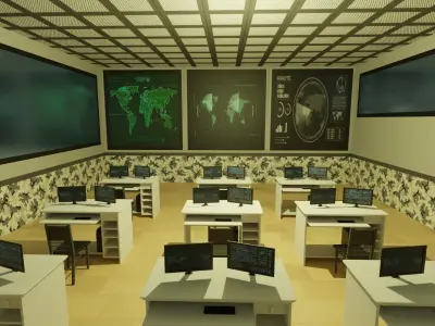 Military Bunker Low-poly 3D model