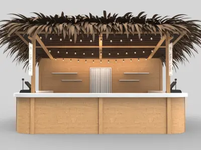 Beach Bar 5x5 Meters 3D model