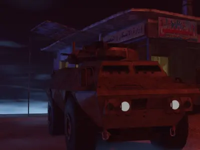 M117 Guardian Armored Security Vehicle Low-poly 3D model