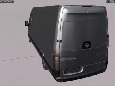 MP Van Solid Extended 2023 Low-poly 3D model