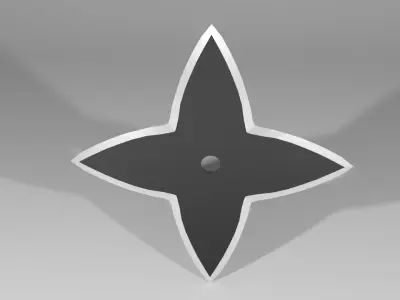 3D syuriken model Low-poly 3D model