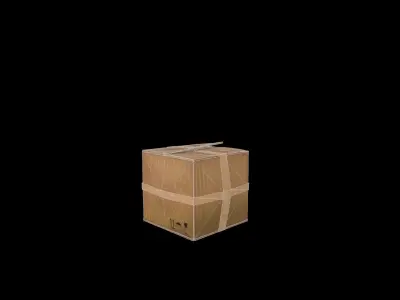 BoxLowPoly cardboard box Free low-poly 3D model
