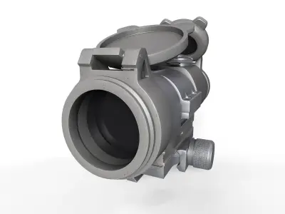 Optical sight Low-poly 3D model