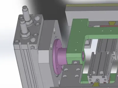 Double rotation feeding mechanism Low-poly 3D model