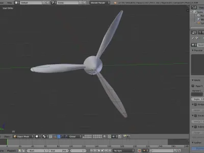 3 Blade Propeller Free low-poly 3D model