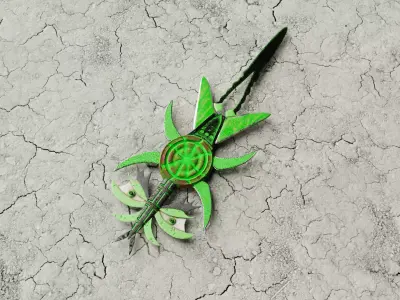 Toxic Sword Low-poly 3D model