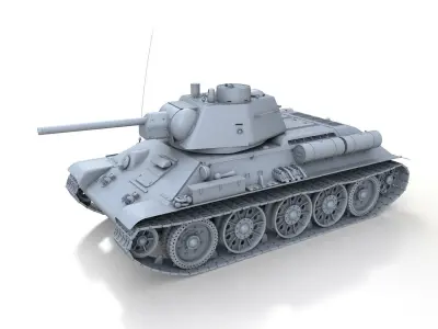T-34-76 - Model 1943 - Factory 112 - Soviet Medium Tank  3D model