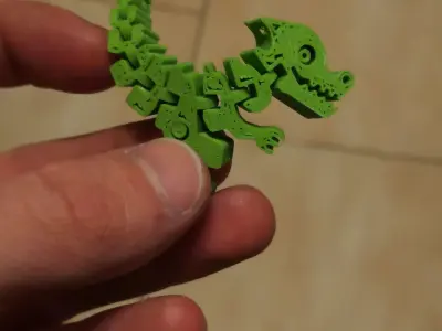 Flex Dino Keychain Low-poly 3D model