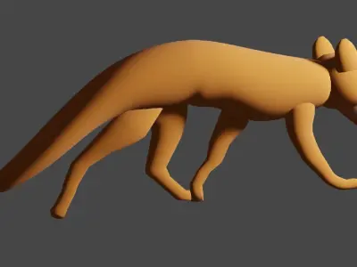 Low Poly Fox Model 3D model