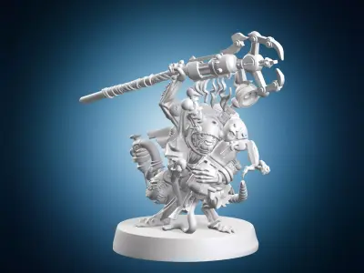 Steampunk Rat Alchemist Staff 3D print model