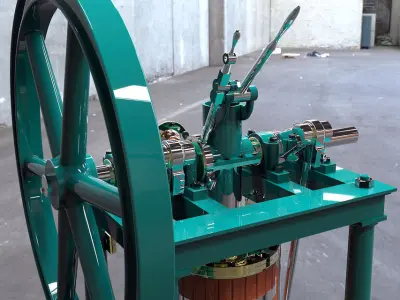 Bodmers siliding cylinder engine Free 3D model