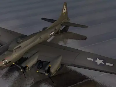 Boeing B-17F Fortress 3D model