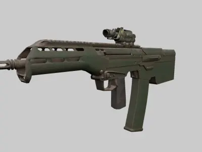 M16 gun Low-poly 3D model