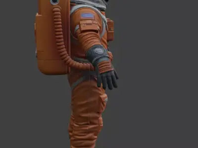 Realistic Astronaut Space Suit 3D model 11
