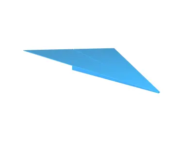 Paper Plane v5 007 Low-poly 3D model