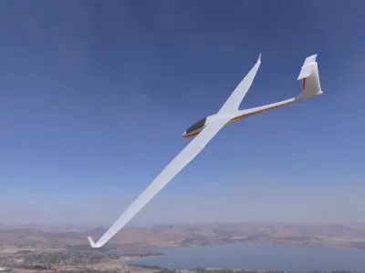 Glider in night sky 3D model