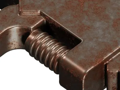 Rusty Wrench 3D model