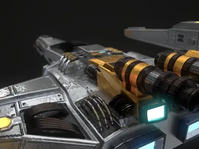 space fighter ship Free low-poly 3D model