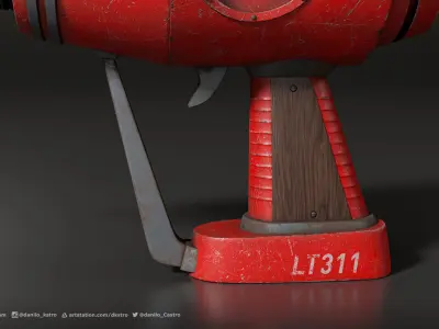 Retro Laser Gun 3D model