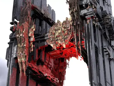 Dark Cyberpunk Solar city 1 3D model