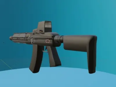 Ak 105 alpha model gun Low-poly 3D model
