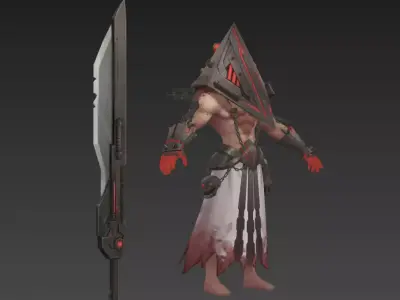 Three Horned King Low-poly 3D model