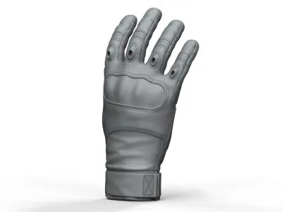 Military Tactical Glove - High Poly 3D model