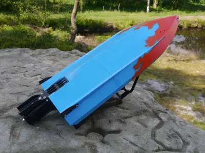 M-Jet Supersprint - 3D Printable RC Jetboat Model 3D print model