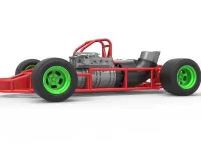 Concept jet race car Scale 1 to 25 3D print model