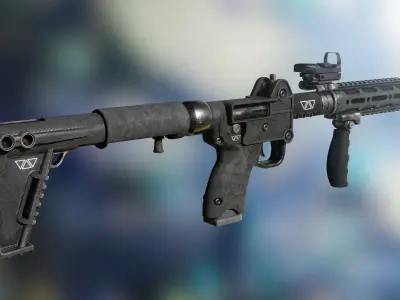 KelTec Sub2000 - Tris - Two variants Low-poly 3D model