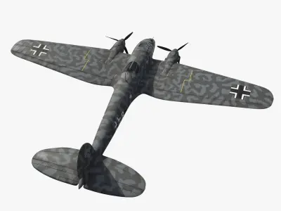 Heinkel He 111 5J-GH Low-poly 3D model