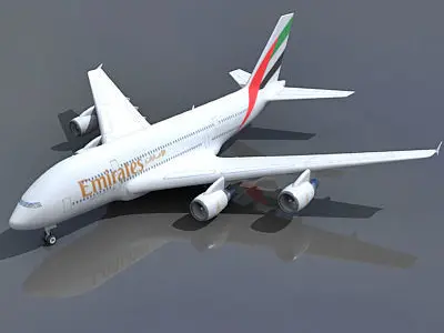 Emirates Airlines Model Airbus A380 3D model