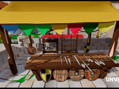 SwordSmith Kitbashing Low-poly 3D model