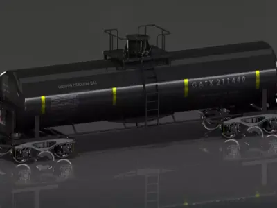 GATX Railway Freight Tank 3D model