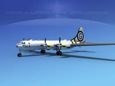 Boeing B-29 Superfortress Miss Angelica 3D model